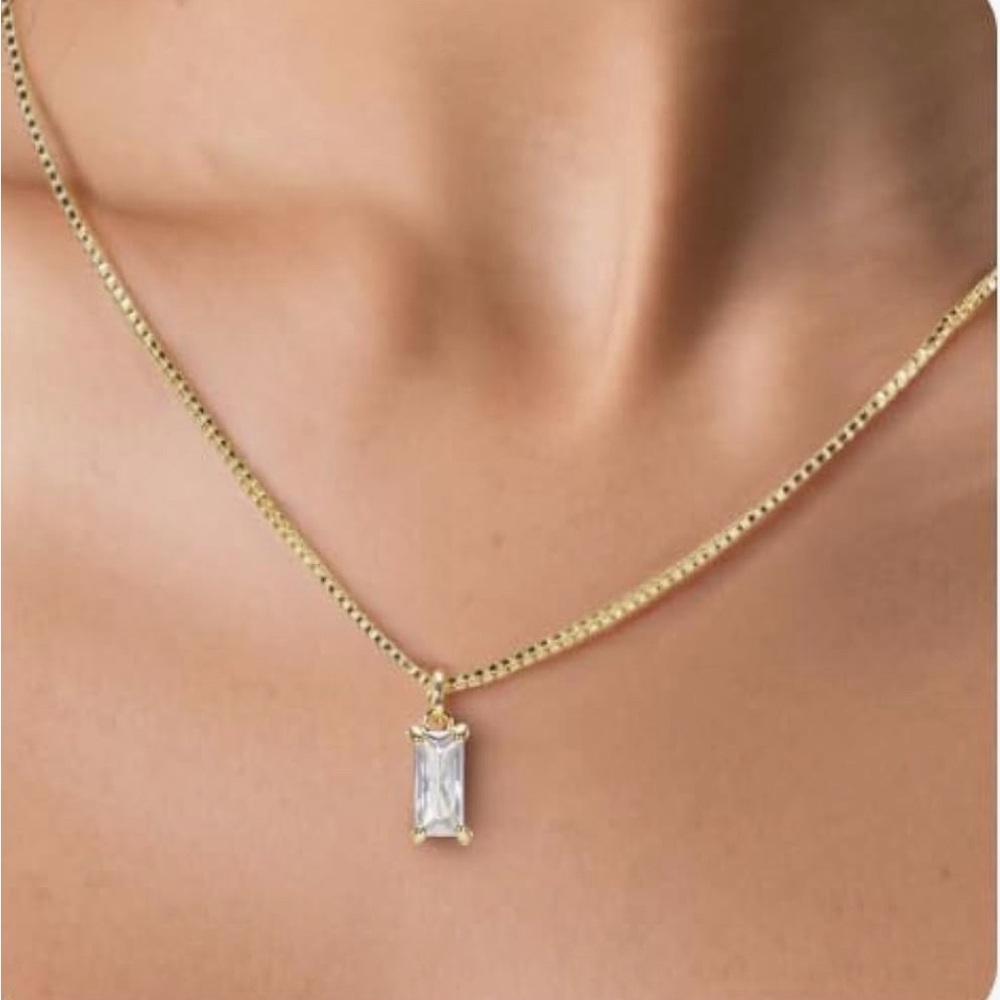 April Birthstone Pendant Necklace - Picture 2 of 4